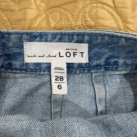 Loft mini asymmetric Jean fringed skirt - Picture 3 of 4